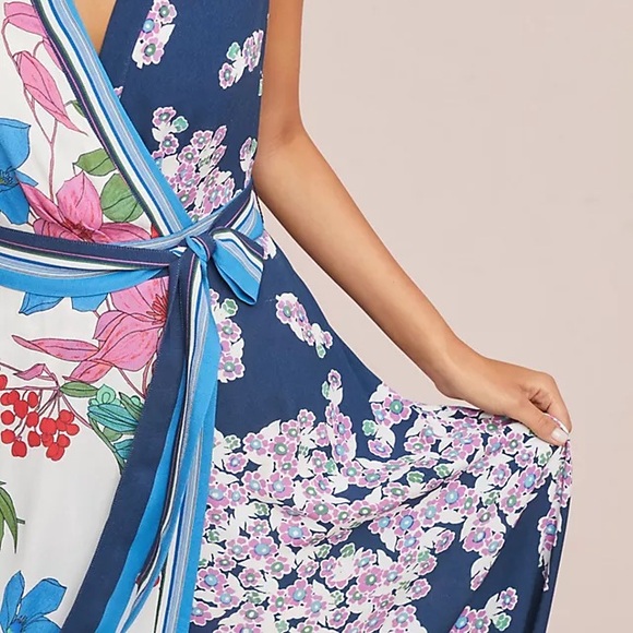 Anthropologie Maeve floral Wrap Dress 6p - Picture 4 of 9